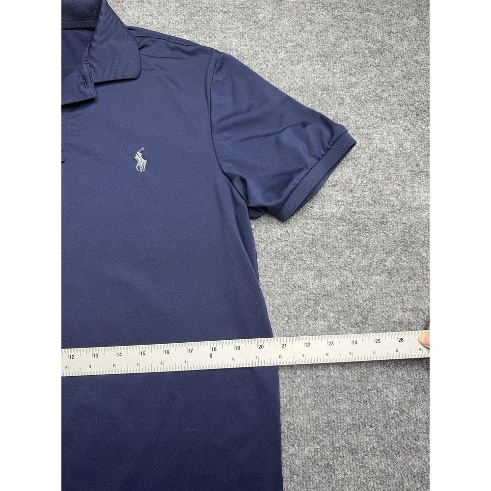 Men's Polo Ralph Lauren Performance Shirt Size M Navy Blue Short Sleeve